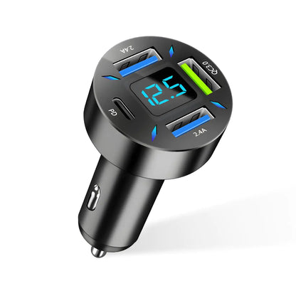 Augeny USB C Car Charger 4 Port Auto Fast Charger